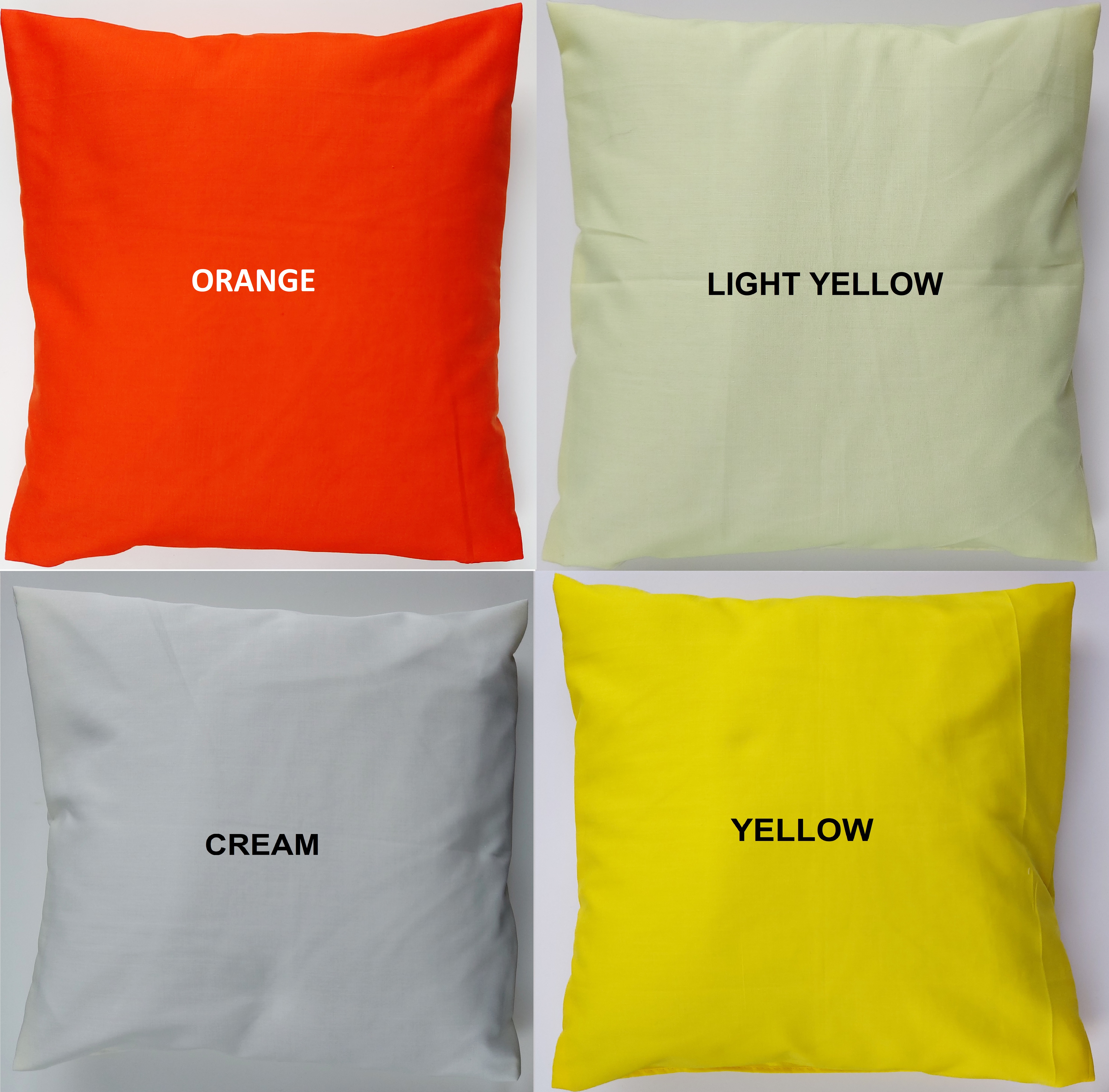 Uplifting & Cheerful Plain Cotton Cushion Covers