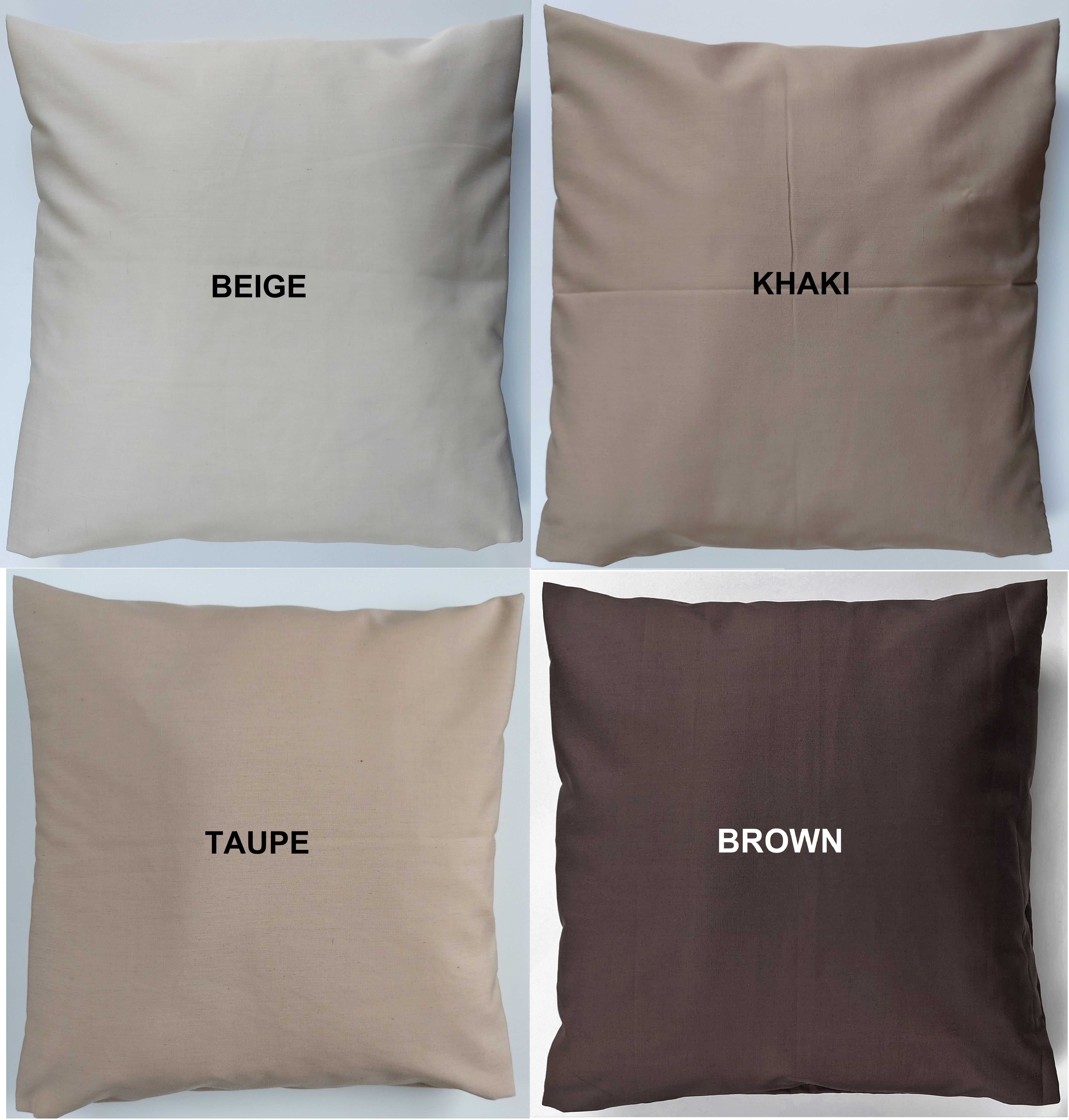 Smooth & Sophisticated Plain Cotton Cushion Covers