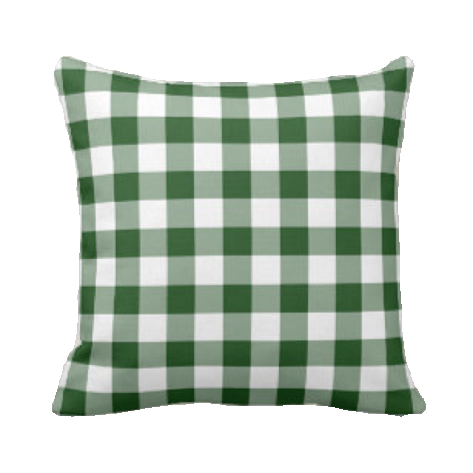 Green Gingham Cotton Cushion Cover