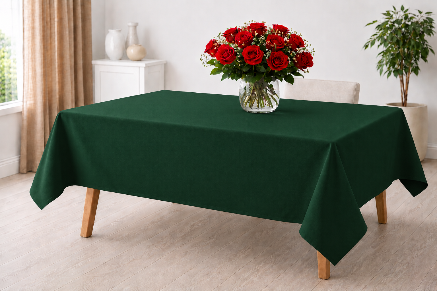Bottle 100% Cotton Tablecloth