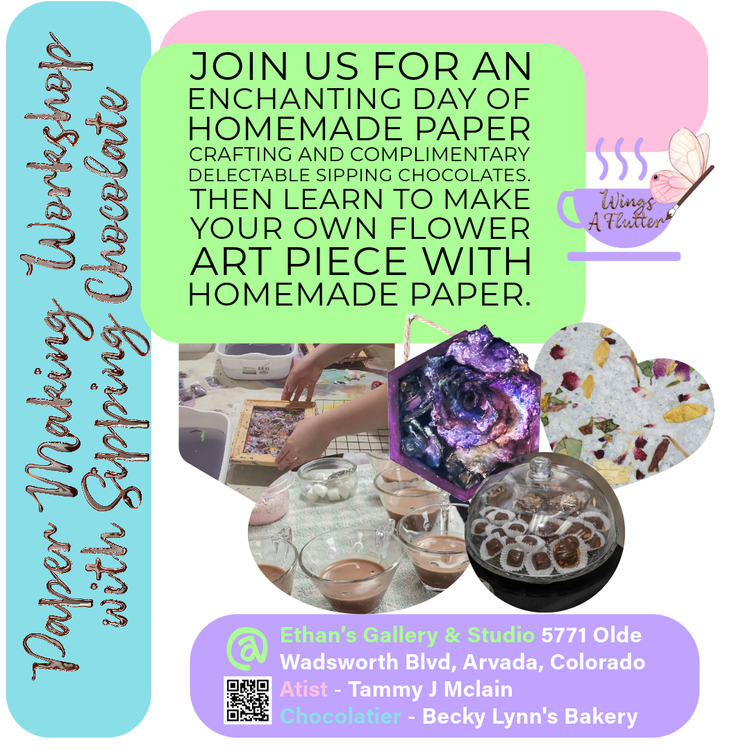 Creative Paper Making & Sipping Chocolate Workshop