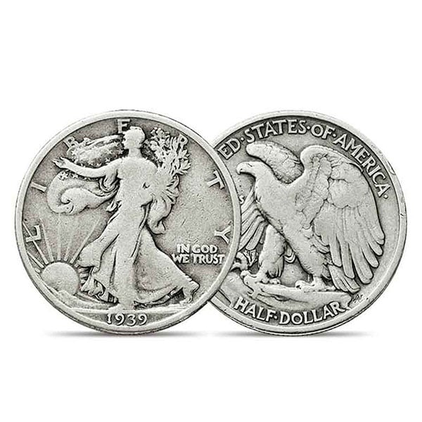 1916-1947 Walking Liberty Half Dollar Circulated Random Date