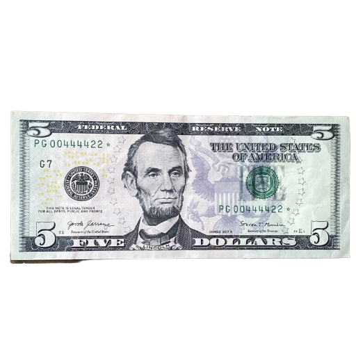 $5 Bill Star Note Random Circulated