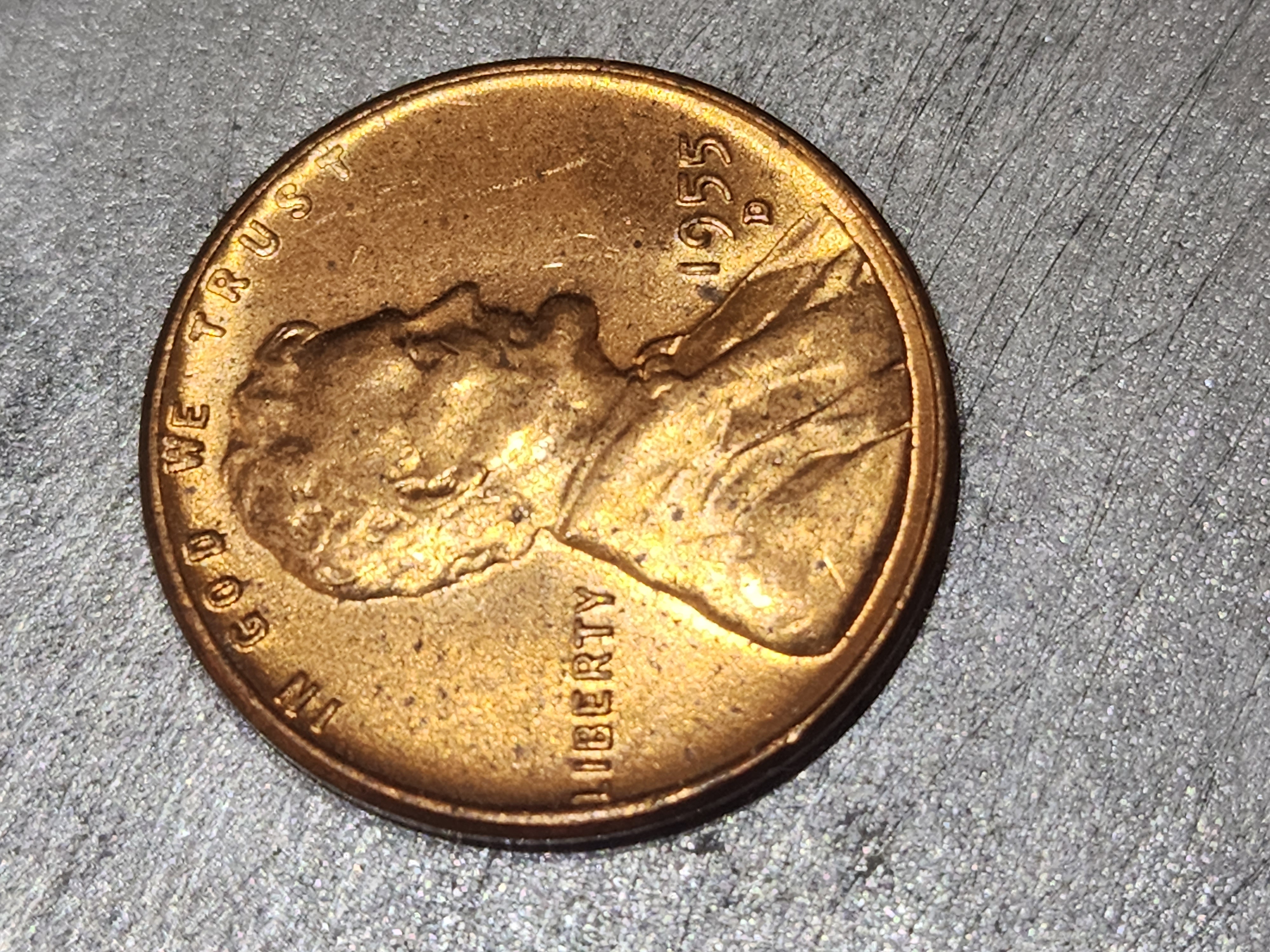 1955 Poor Mans Ddo Wheat Cent Fs-102