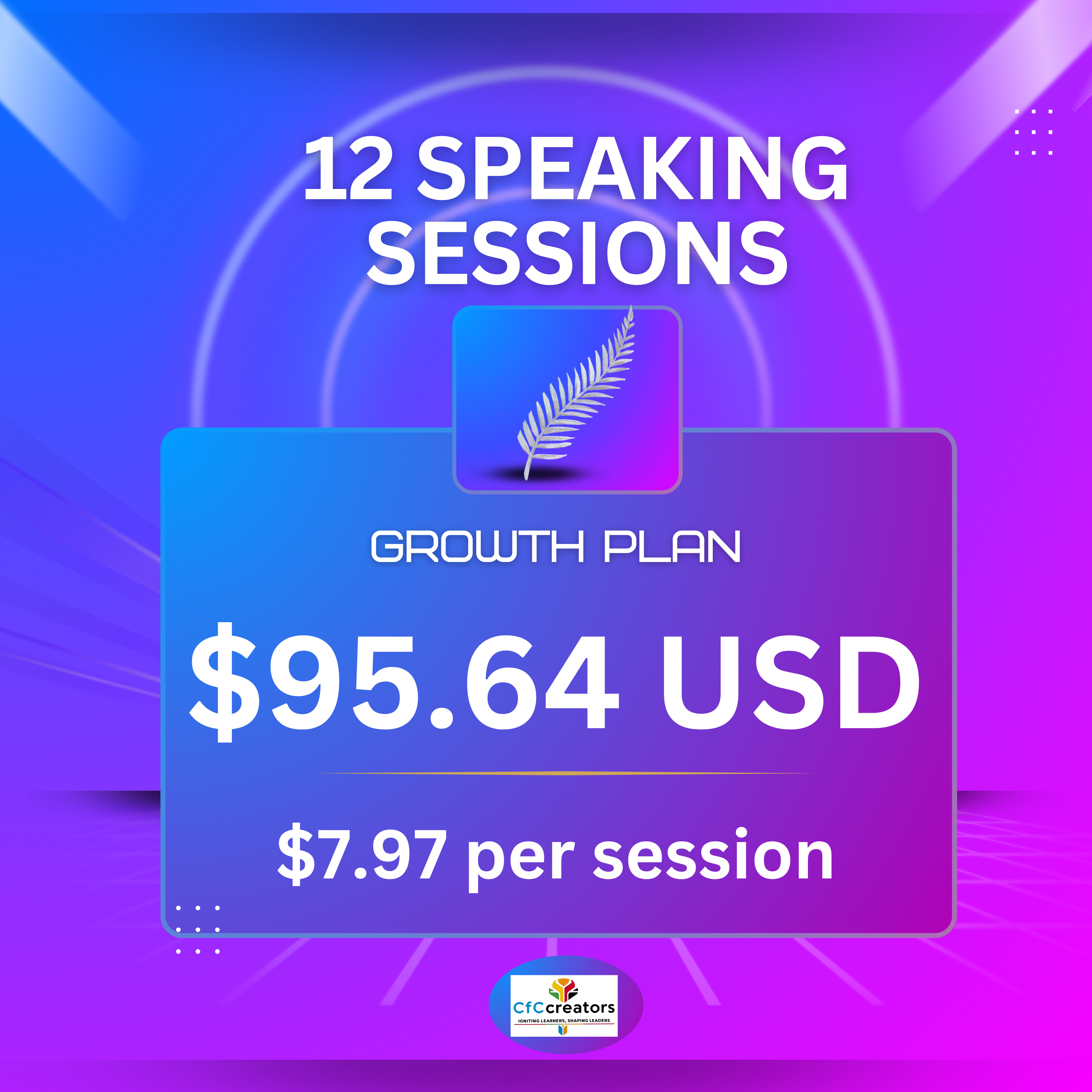 12 Speaking Sessions (Growth Plan)