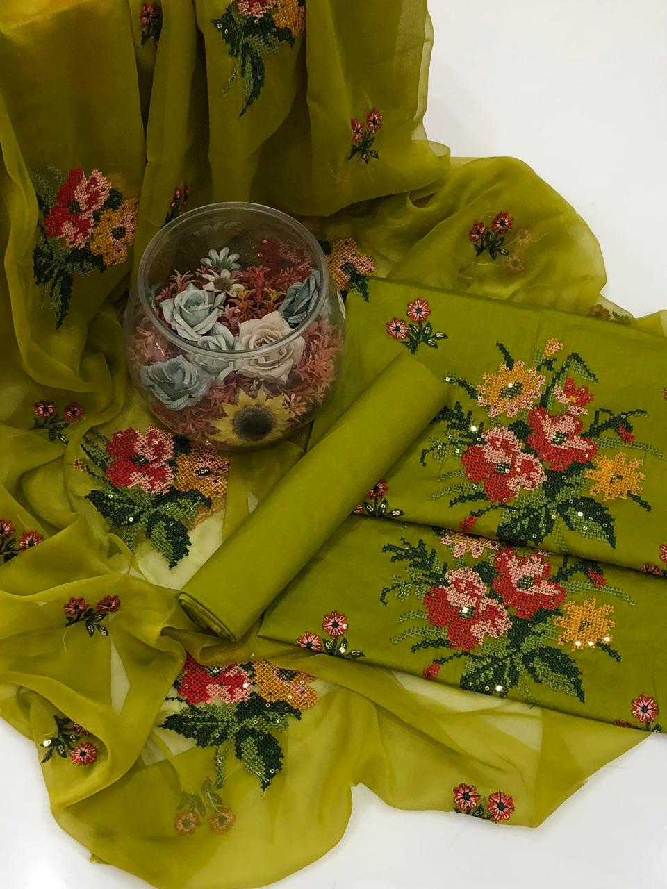 Cross Stitch Boti Sequence work