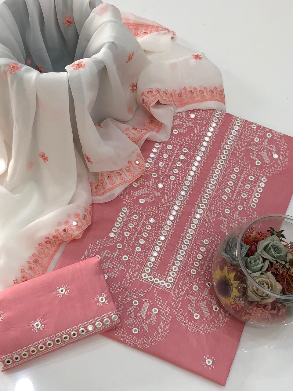 Computer Cross-stitch Lawn 3 pc Unstitched