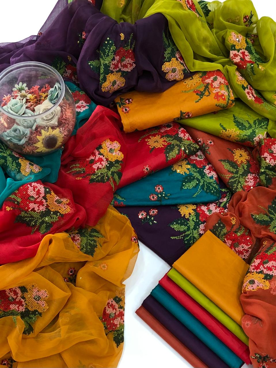 Cross Stitch Boti Sequence work