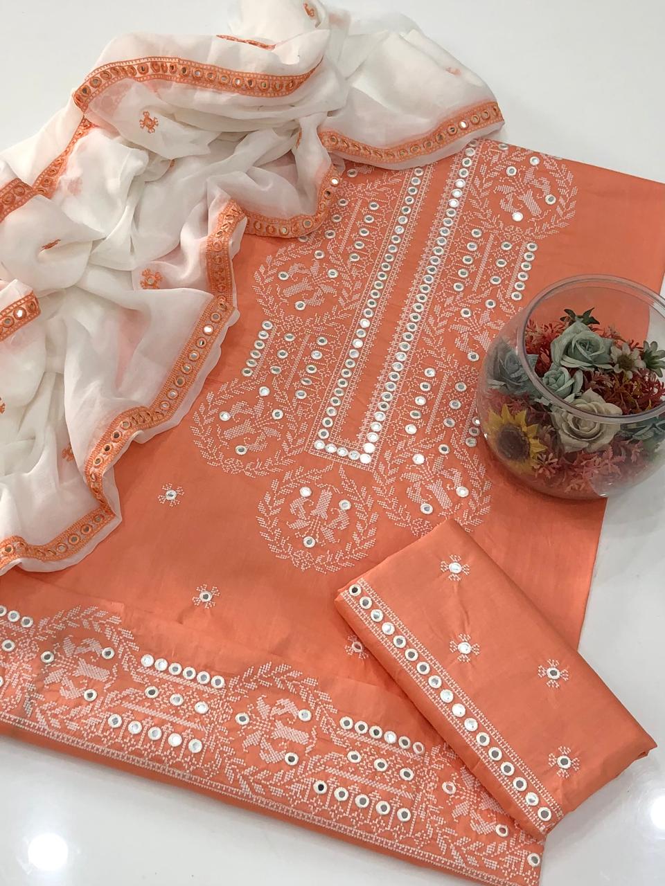 Computer Cross-stitch Lawn 3 pc Unstitched