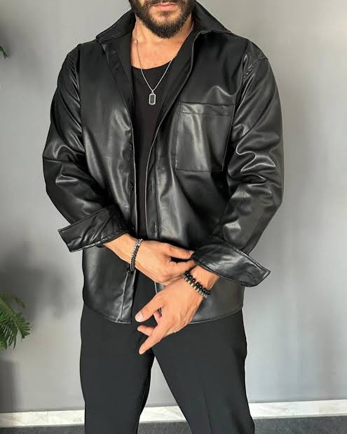 Black Leather Shirt