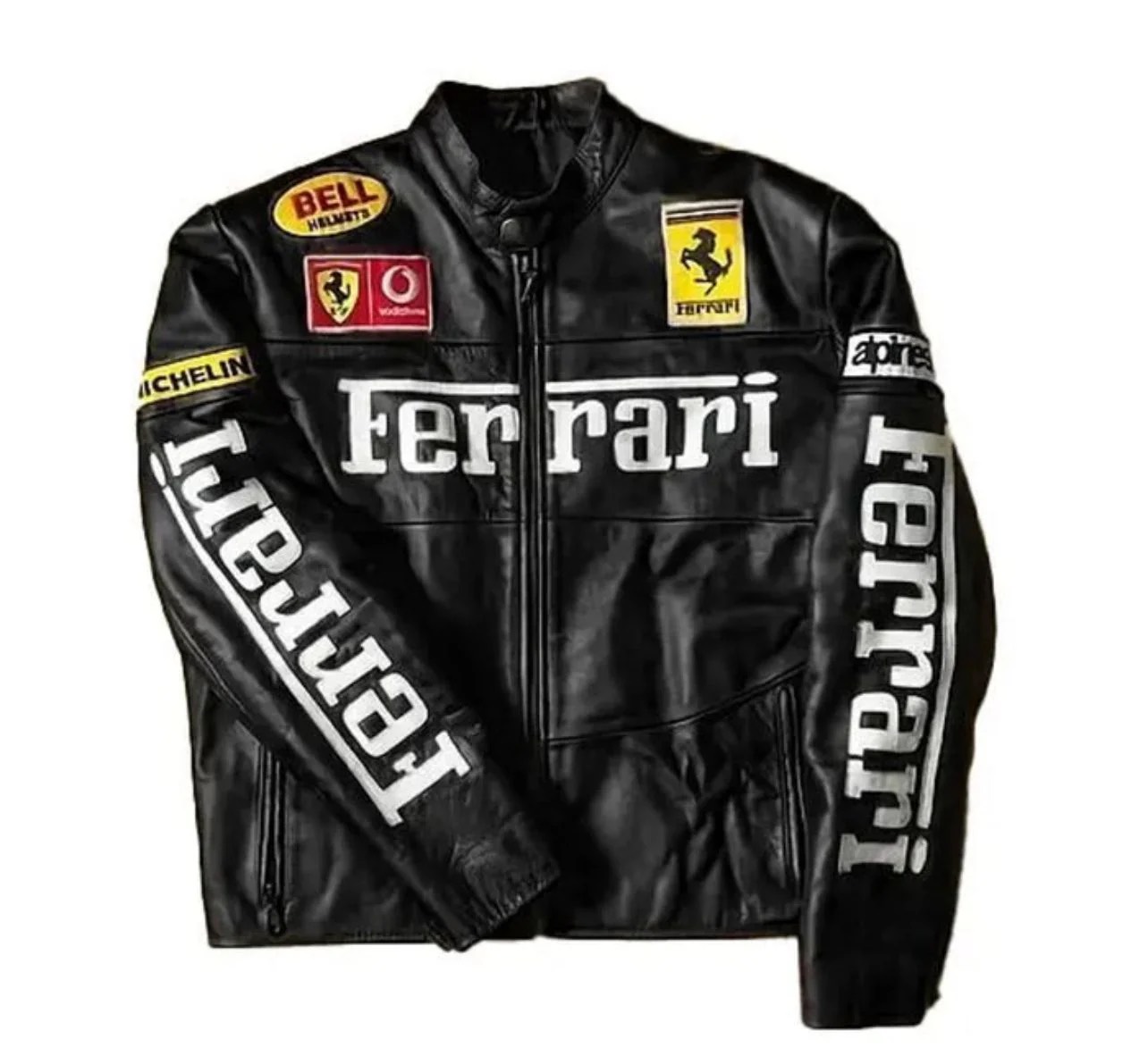 Ferrari Leather Embroidery Jacket