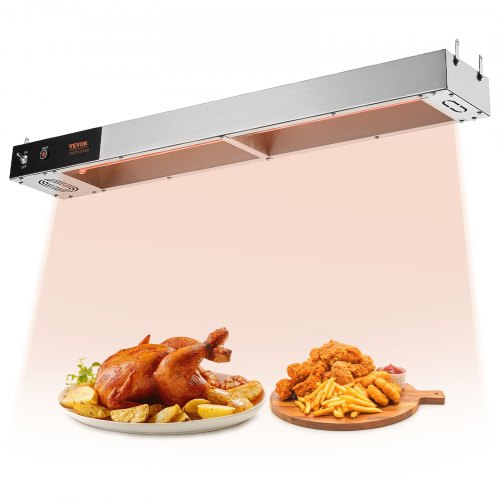 VEVOR Chauffe-Frites Commercial 750 W Lampe Chauffe-Plat Température 40-50 ℃ 