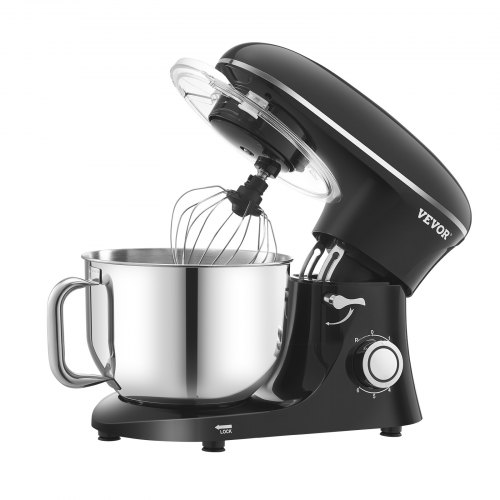 VEVOR Robot pâtissier domestique batteur sur socle 1400 W 5,68 L 6+P vitesses