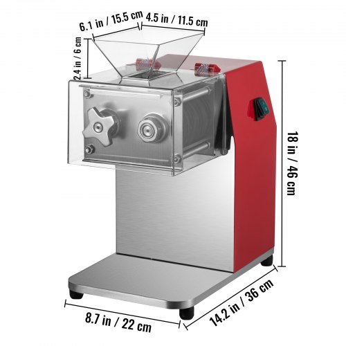VEVOR Trancheuse électrique Lame de 3,5 mm Trancheuse à Jambon 1440 tr/min 