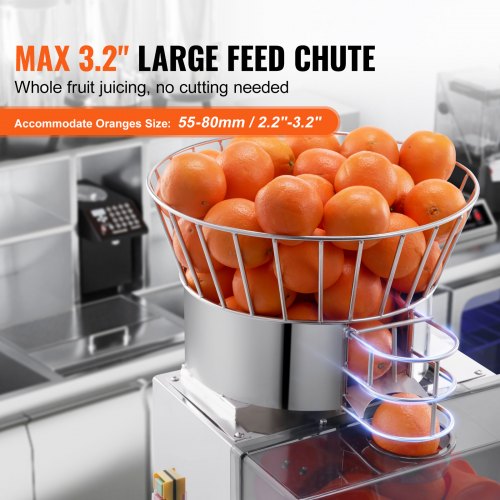 VEVOR Presse-Agrumes Électrique Commercial 120 W Extracteur  Automatique 25 Oranges/min 