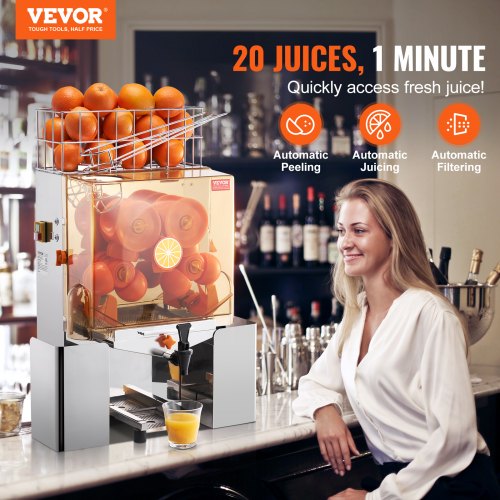 VEVOR Presse-Agrumes Électrique Commercial 120 W Extracteur de Jus 