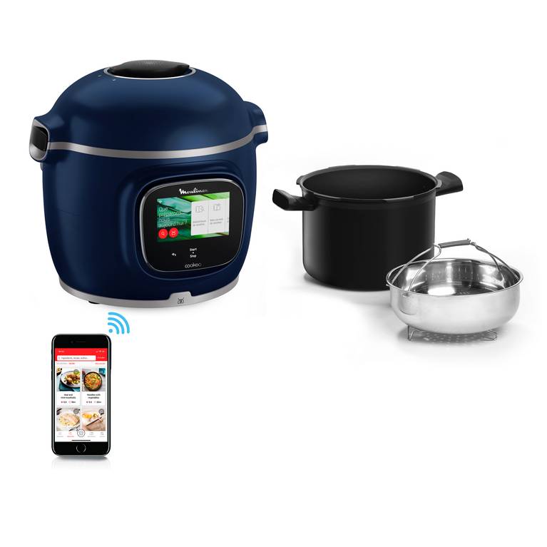 Cookeo Touch Pro, Multicuiseur intelligent, Cuisson Haute-Pression, Balance Intégrée