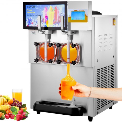 VEVOR Machine à Granités Commerciale 2x8L 