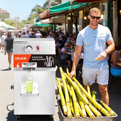 VEVOR Extracteur de Jus de Canne à Sucre Électrique 800 W Presse-Canne à Sucre 300 kg par heure 