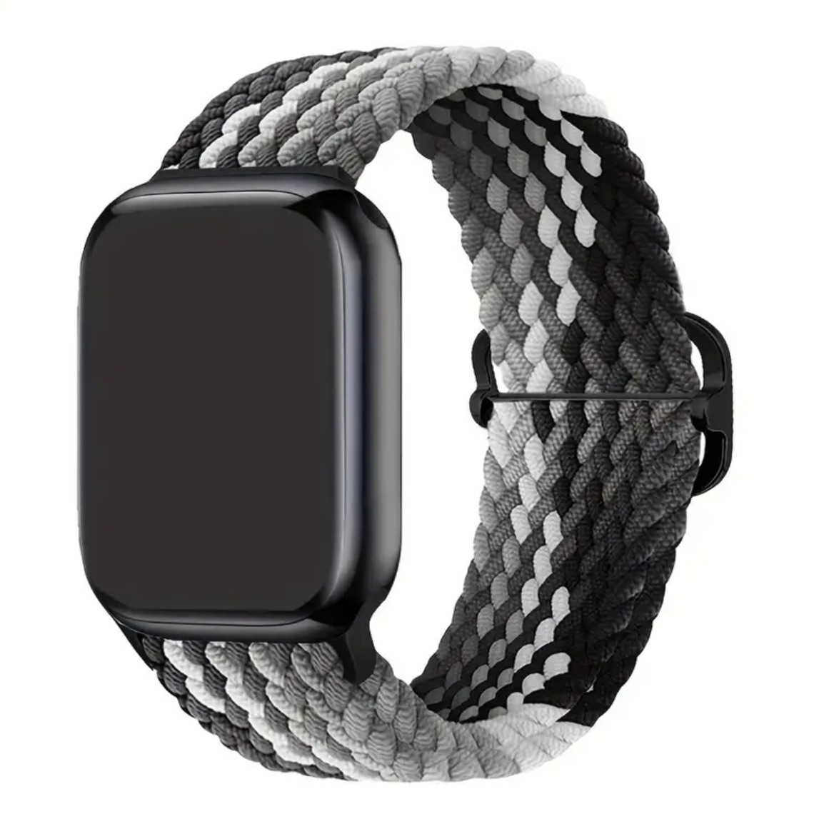 Black & White Braided Strap