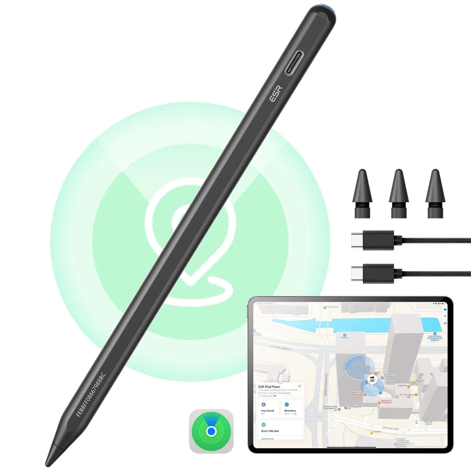 ESR Geo Digital Pencil with Built-in Find My Device