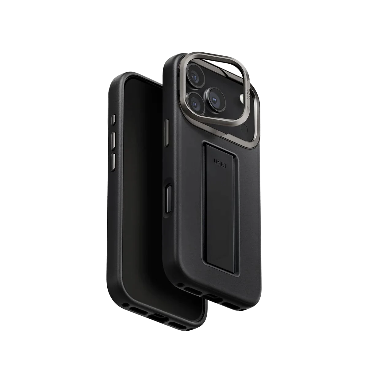 Uniq Heldro Pro FlexGrip™ Vegan Leather Case (Black)