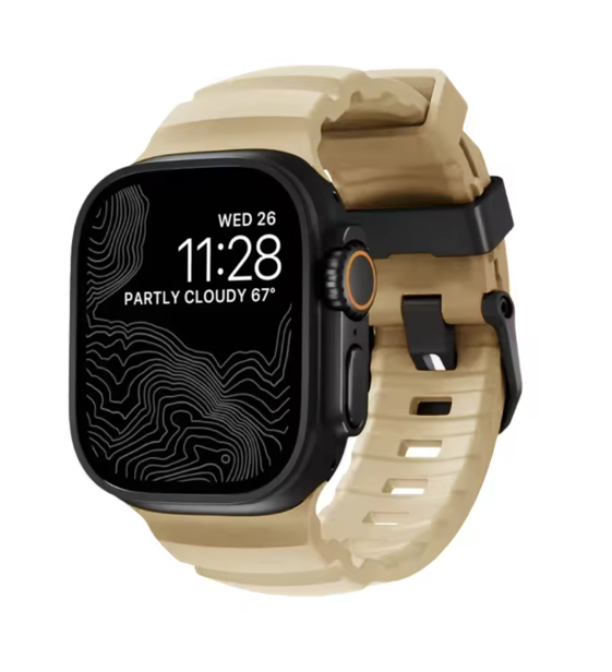 Beige Silicone Watch Band (With Buckle)