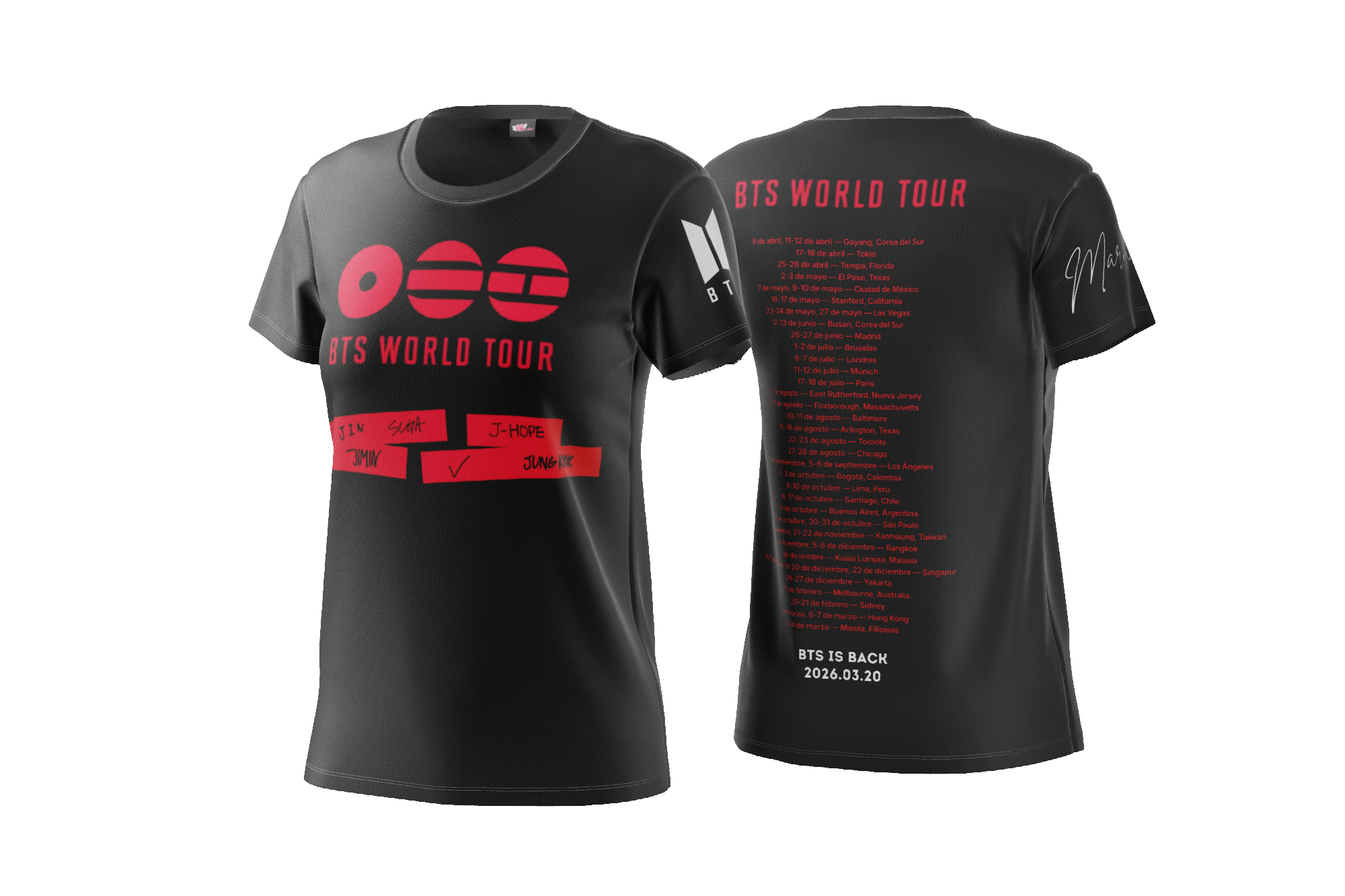 Camiseta BTS World Tour
