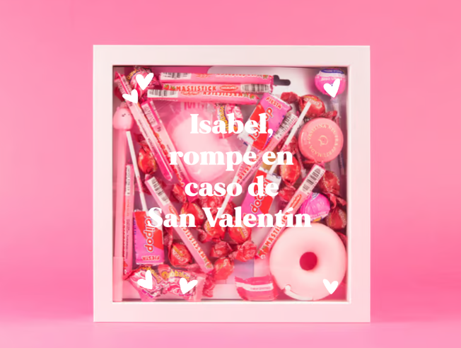 Cuadro con Chocolates con texto personalizado