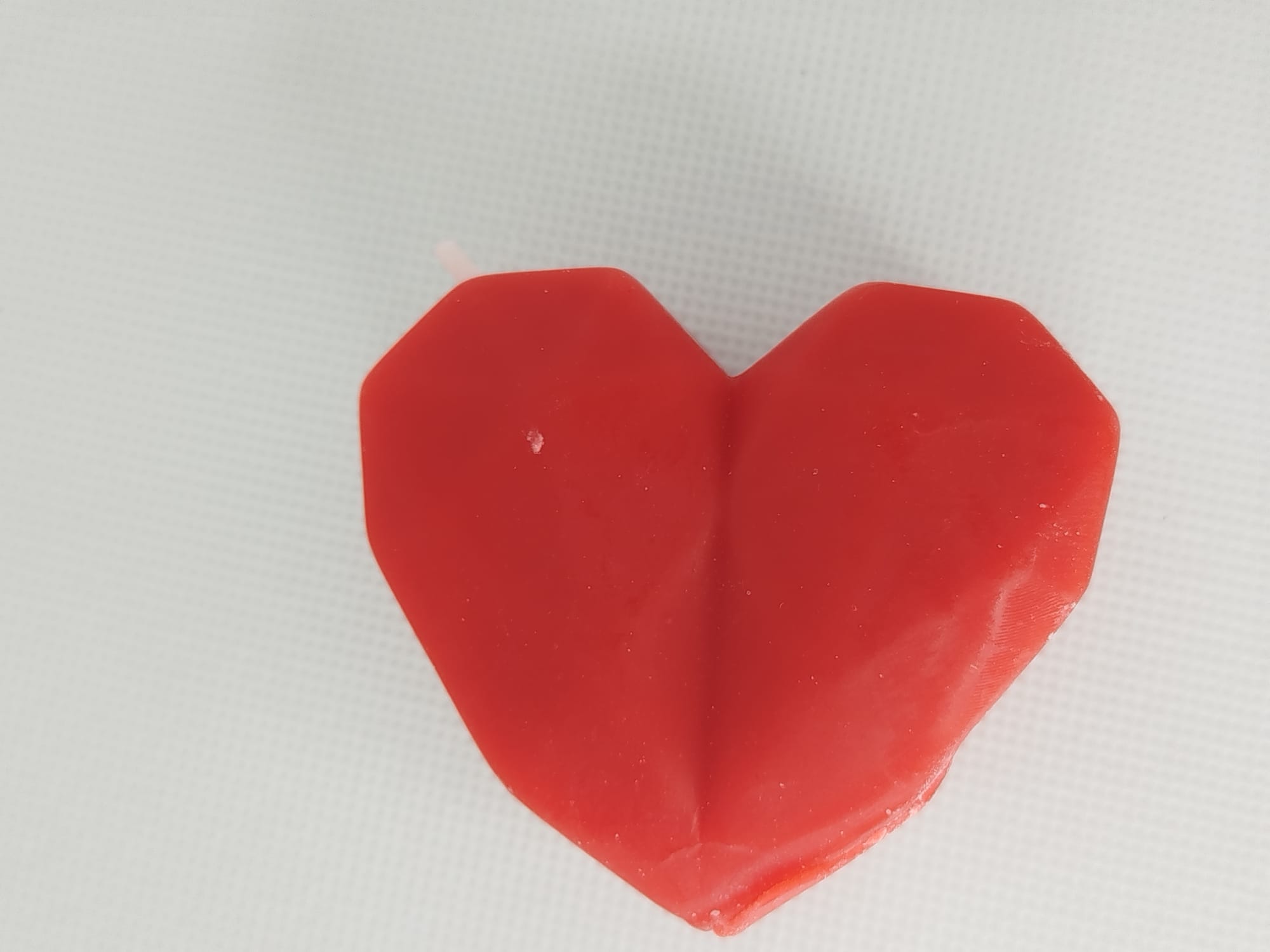 Vela en forma de corazón