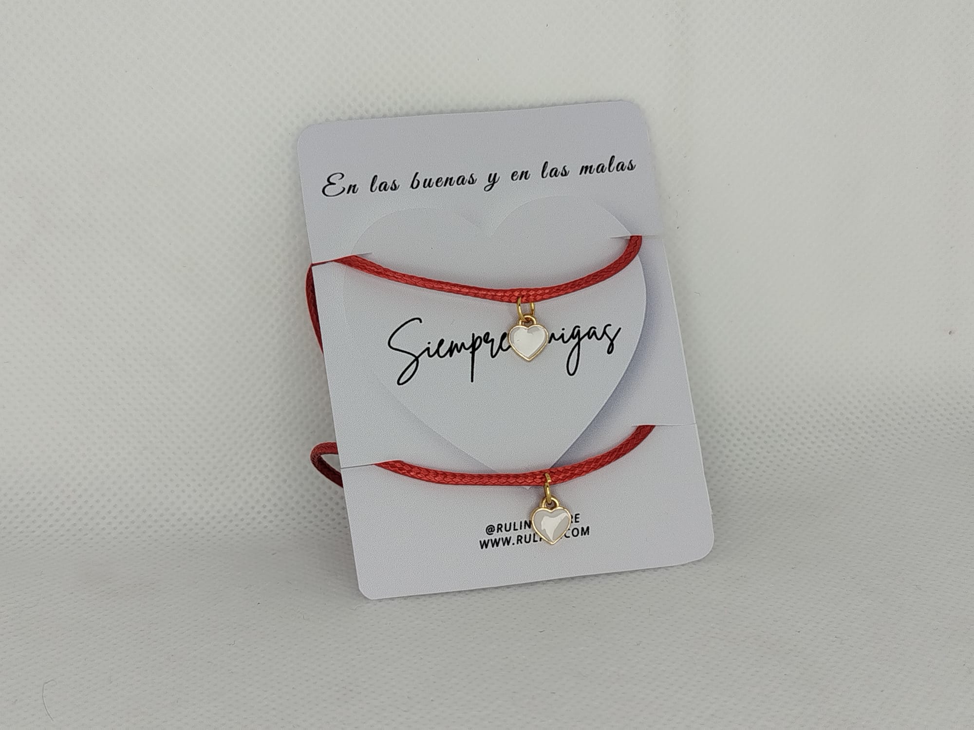 Pulseras de Amistad con colgante de Corazón