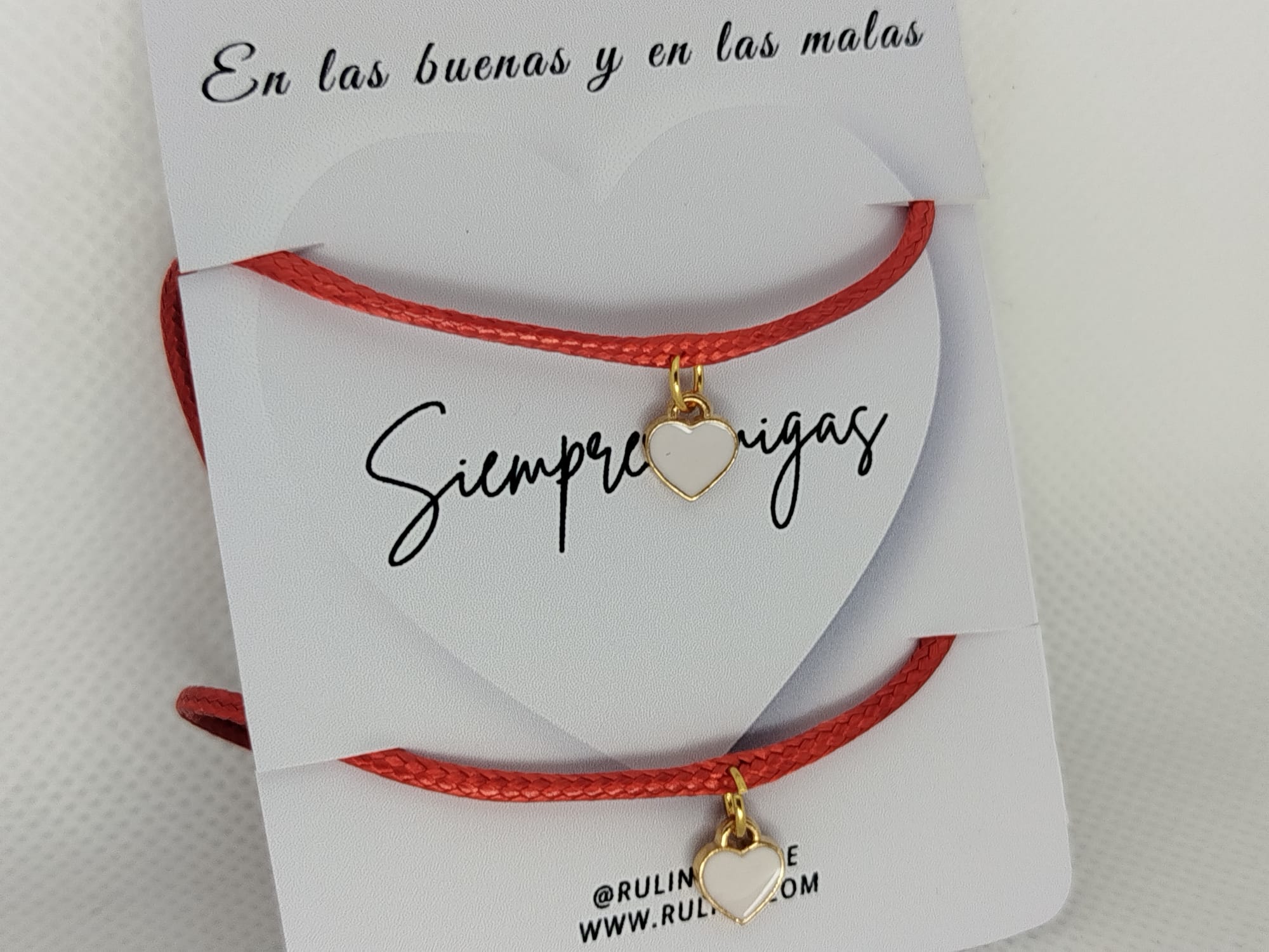 Pulseras de Amistad con colgante de Corazón