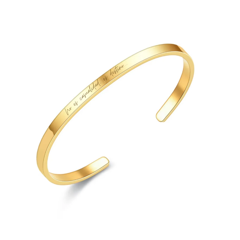 Brazalete 4mm grabado a mano