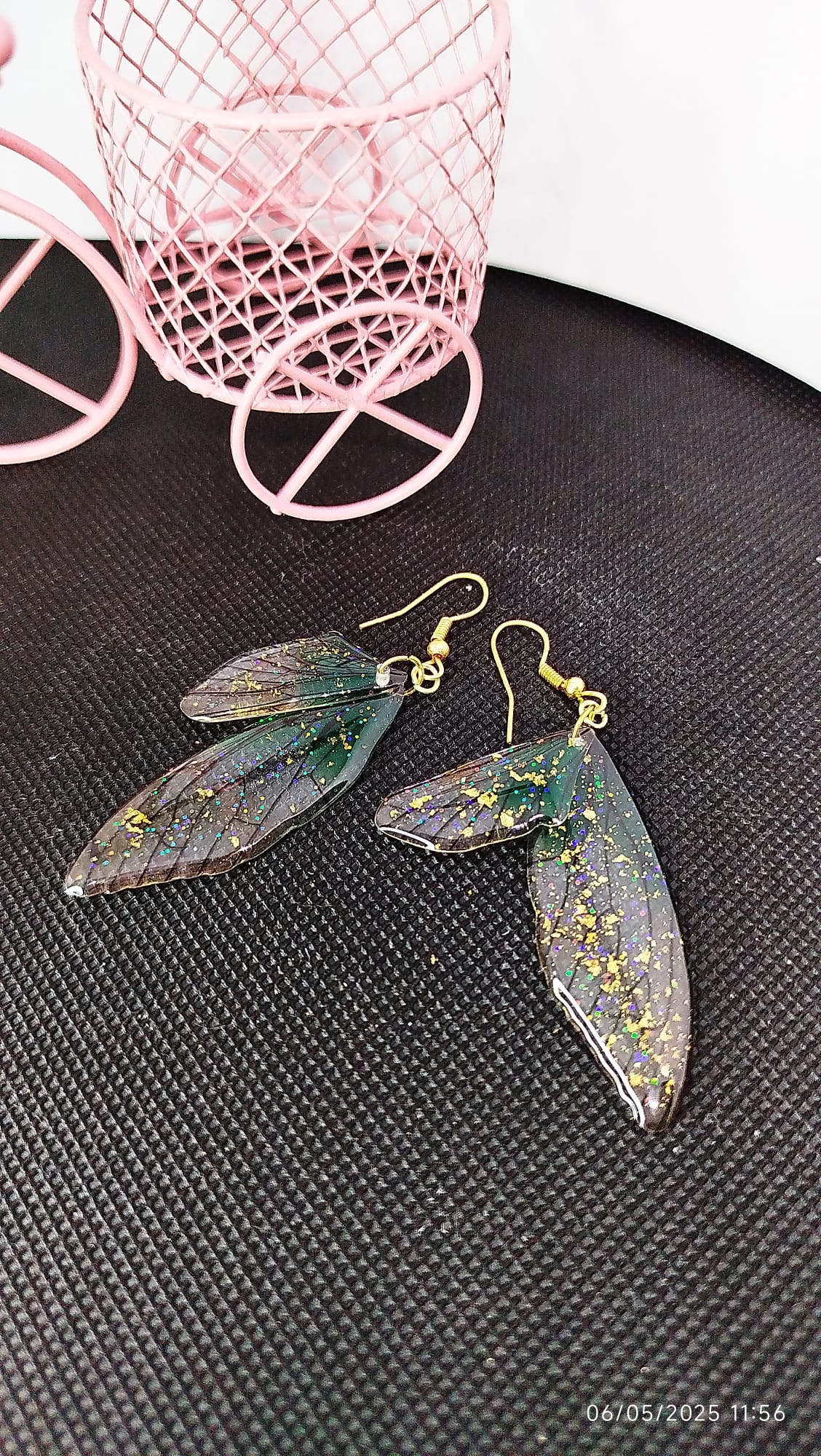 Pendientes de ala mariposa Verdes