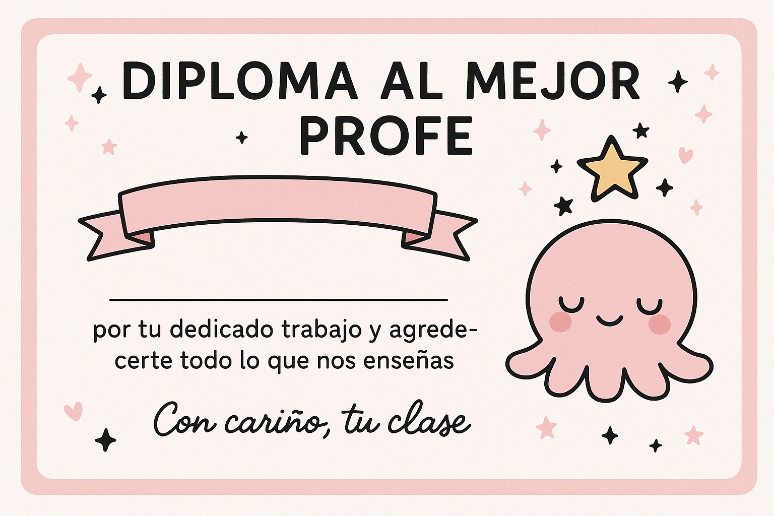 Diploma al mejor profe