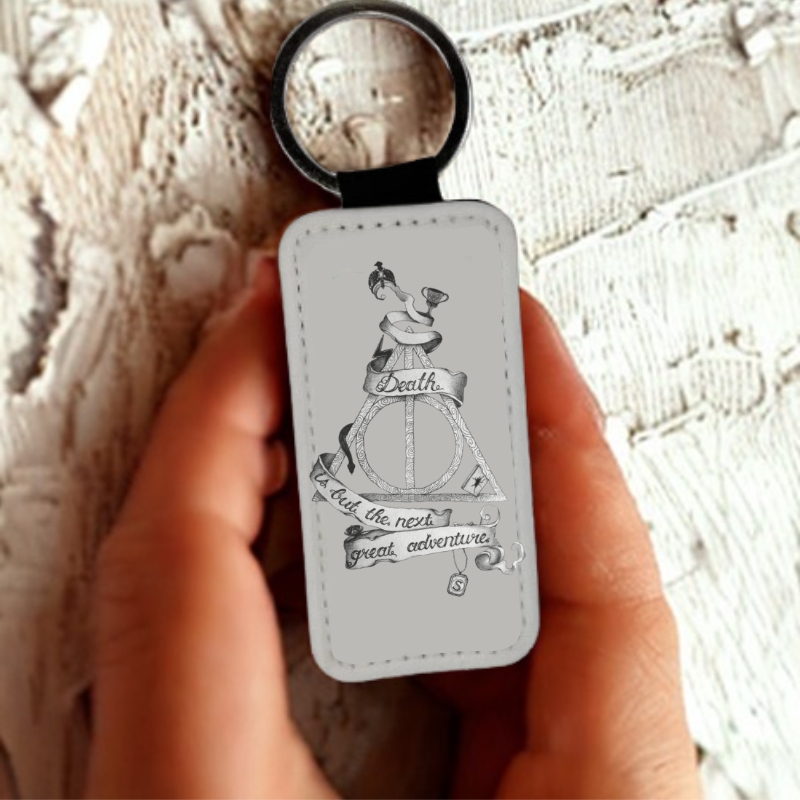 Llavero cuero blanco Personalizable
