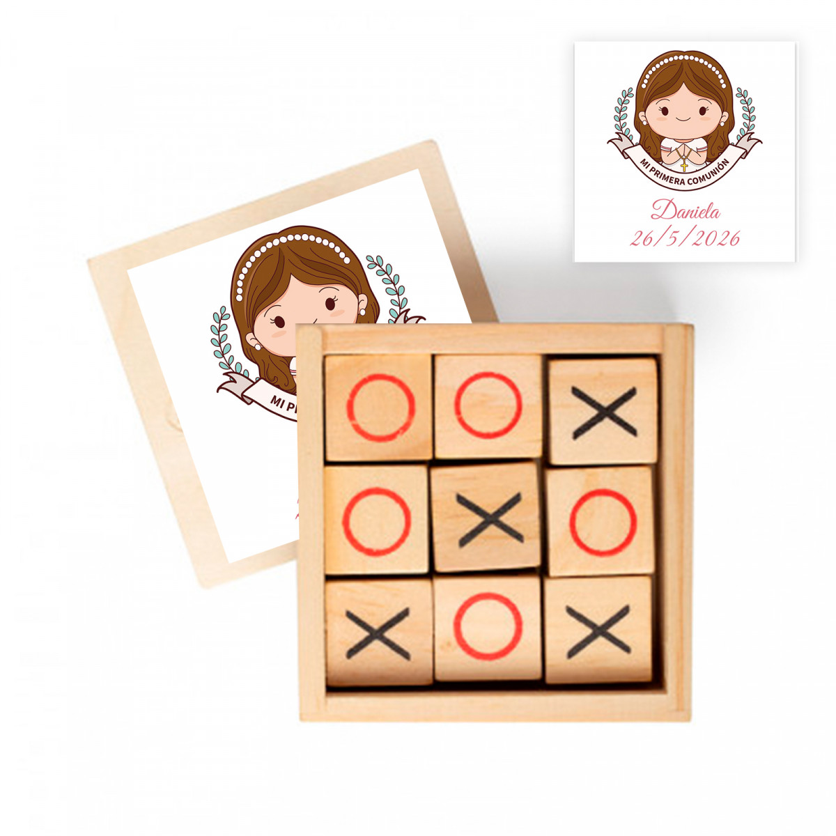 Juego de Tres en Raya de Madera