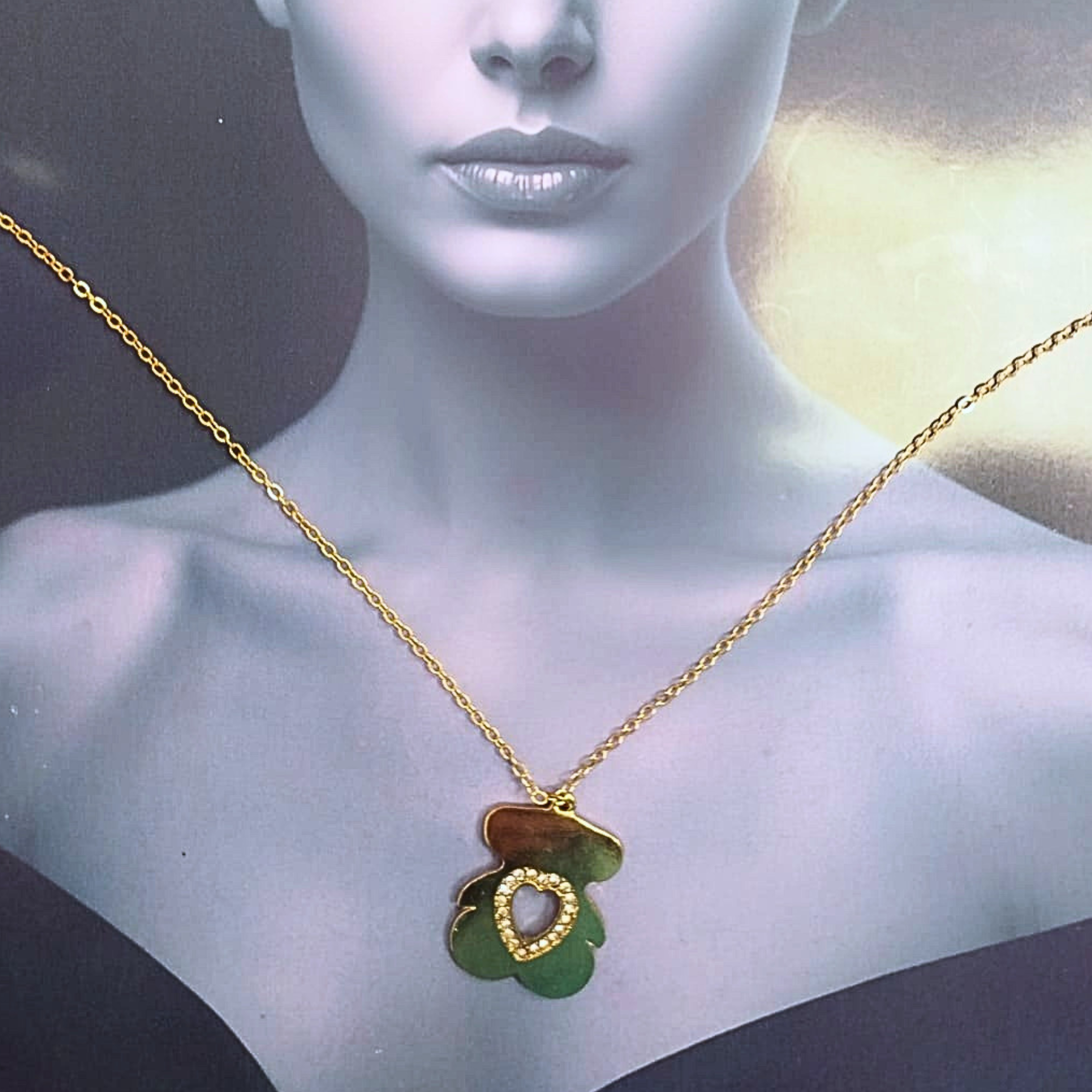 Collar Oso con Corazónc