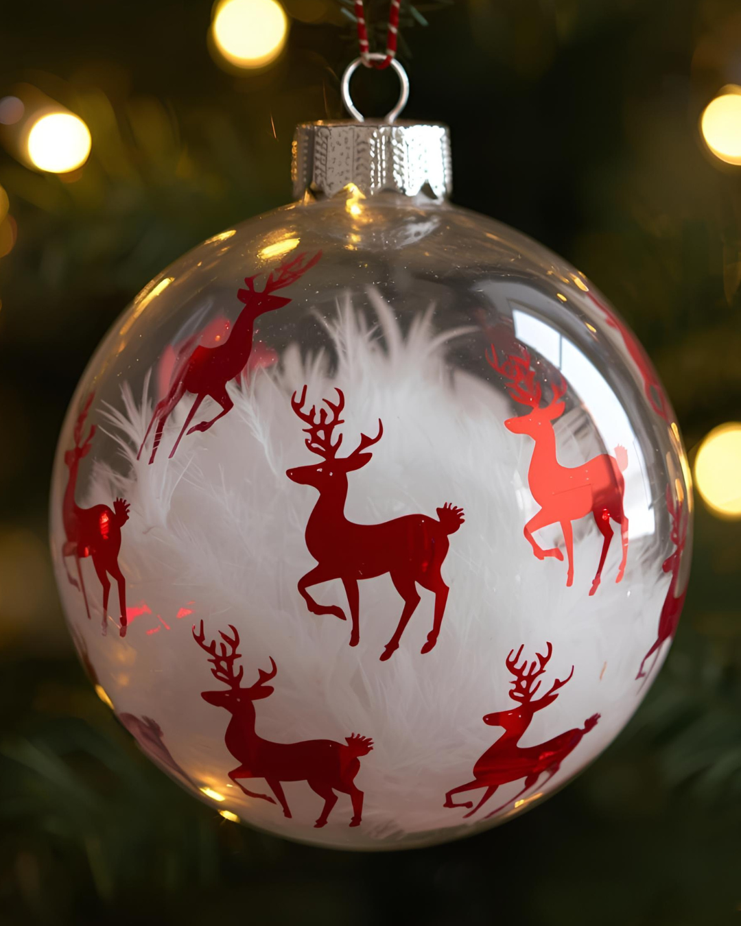 Adorno navideño de ciervo