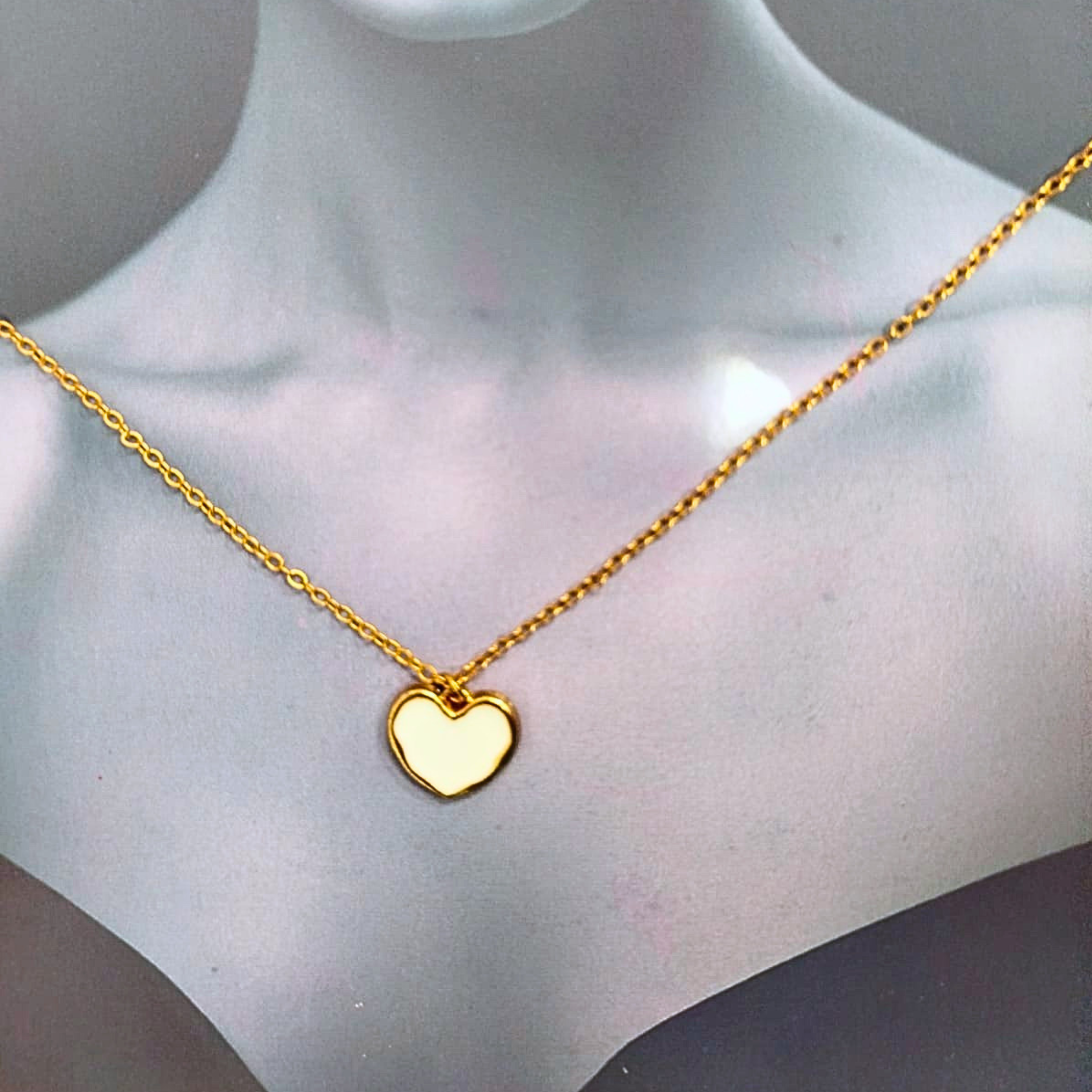 Collar Corazón Blanco