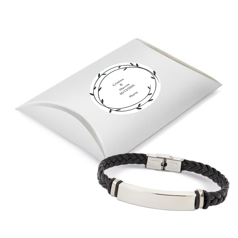 Pulsera de cuero trenzado