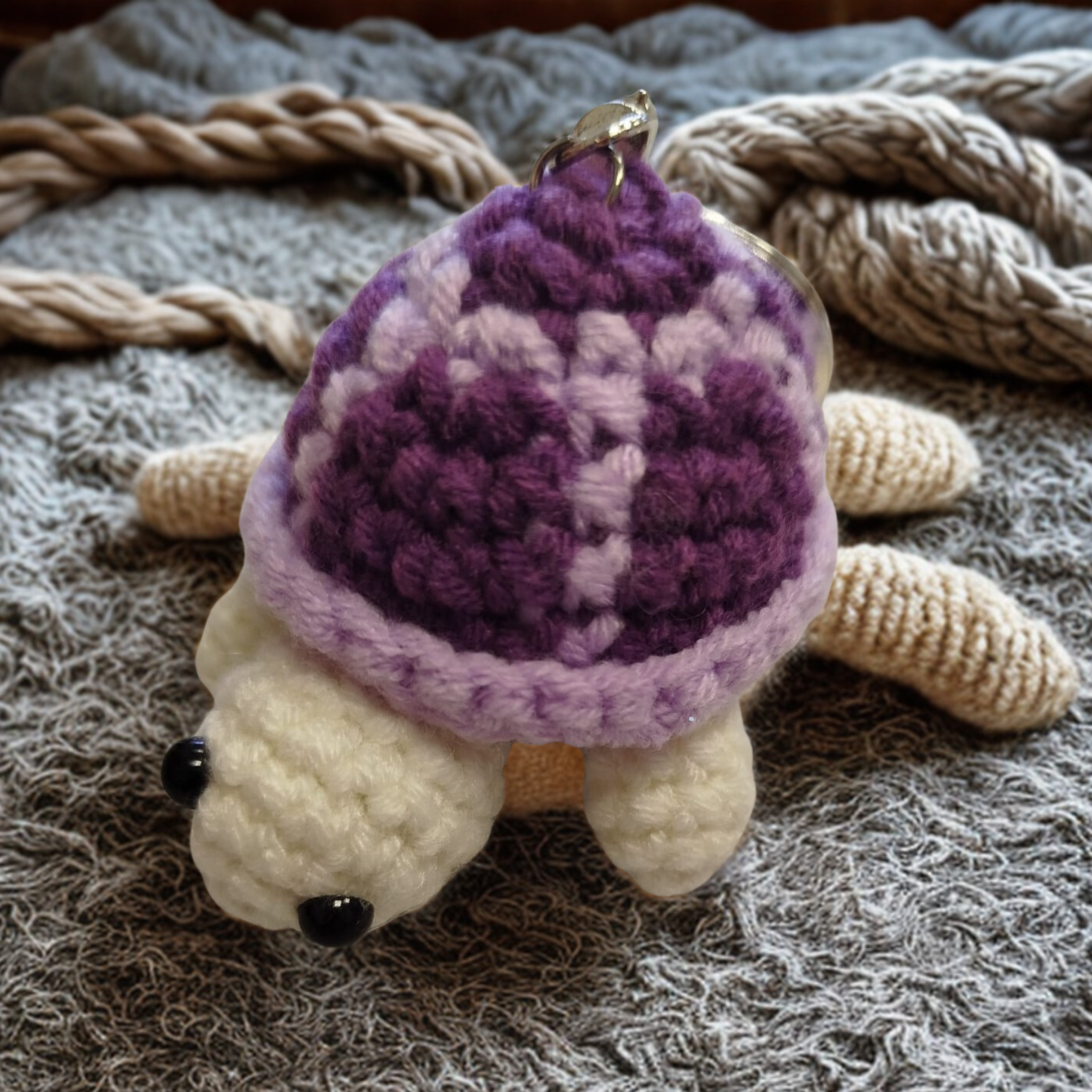 Llavero de tortuga Morada