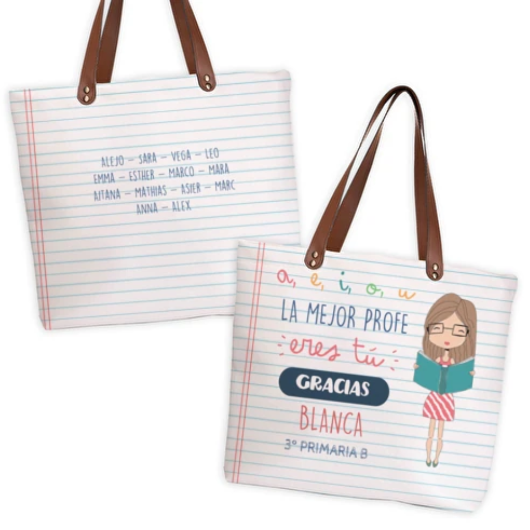Bolso personalizado para profesora