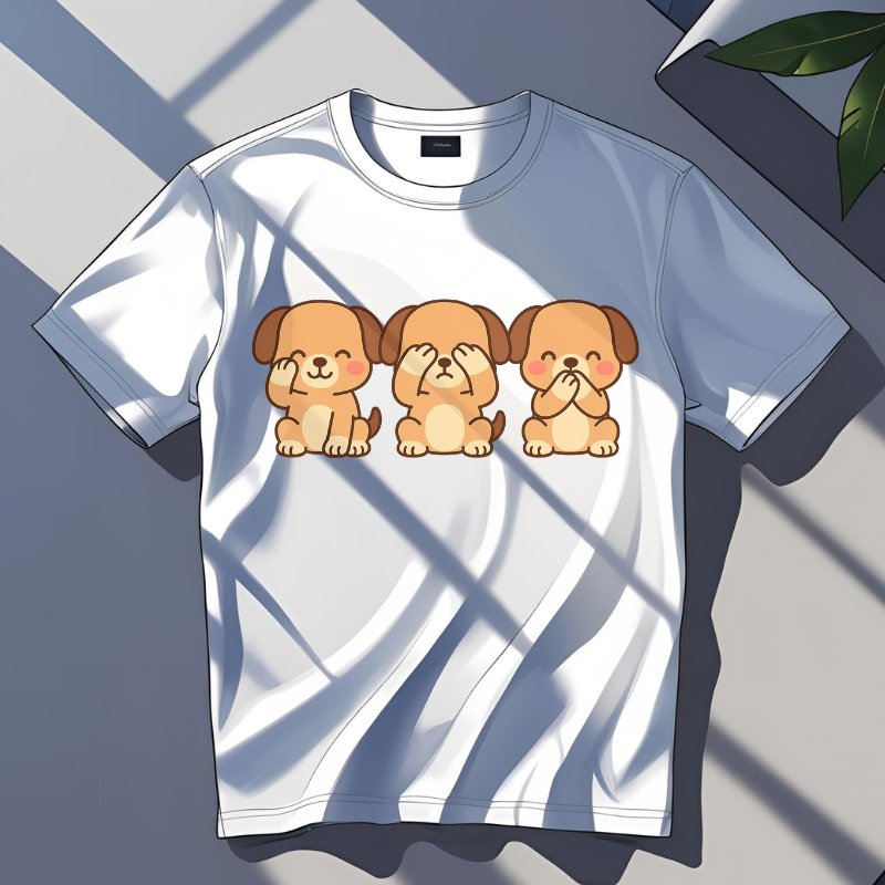 Camiseta con perritos divertidos
