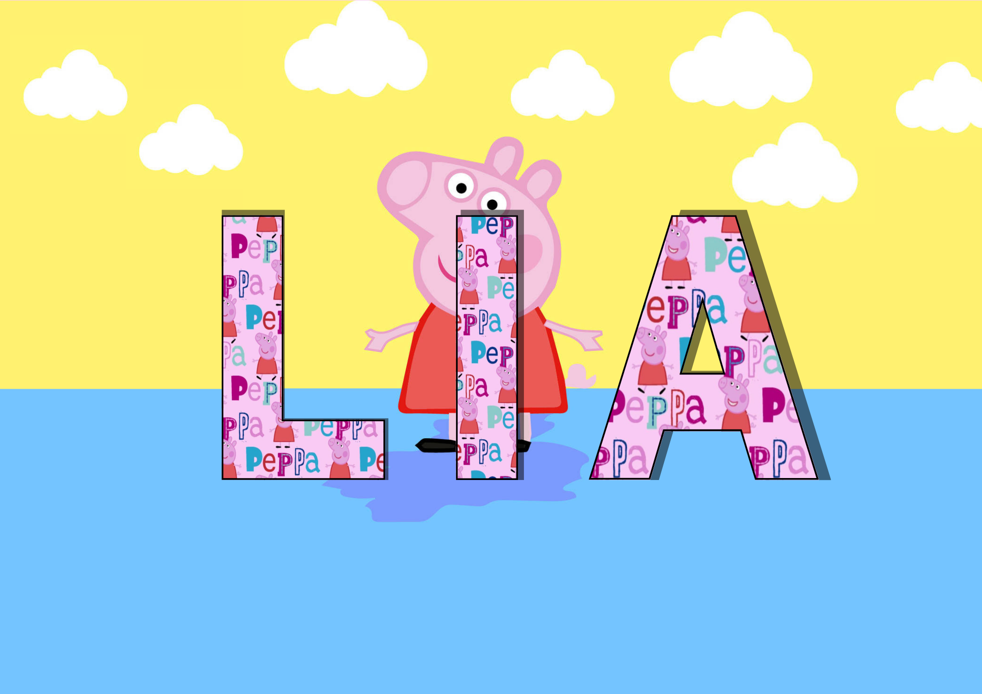 Lámina Peppa Pig