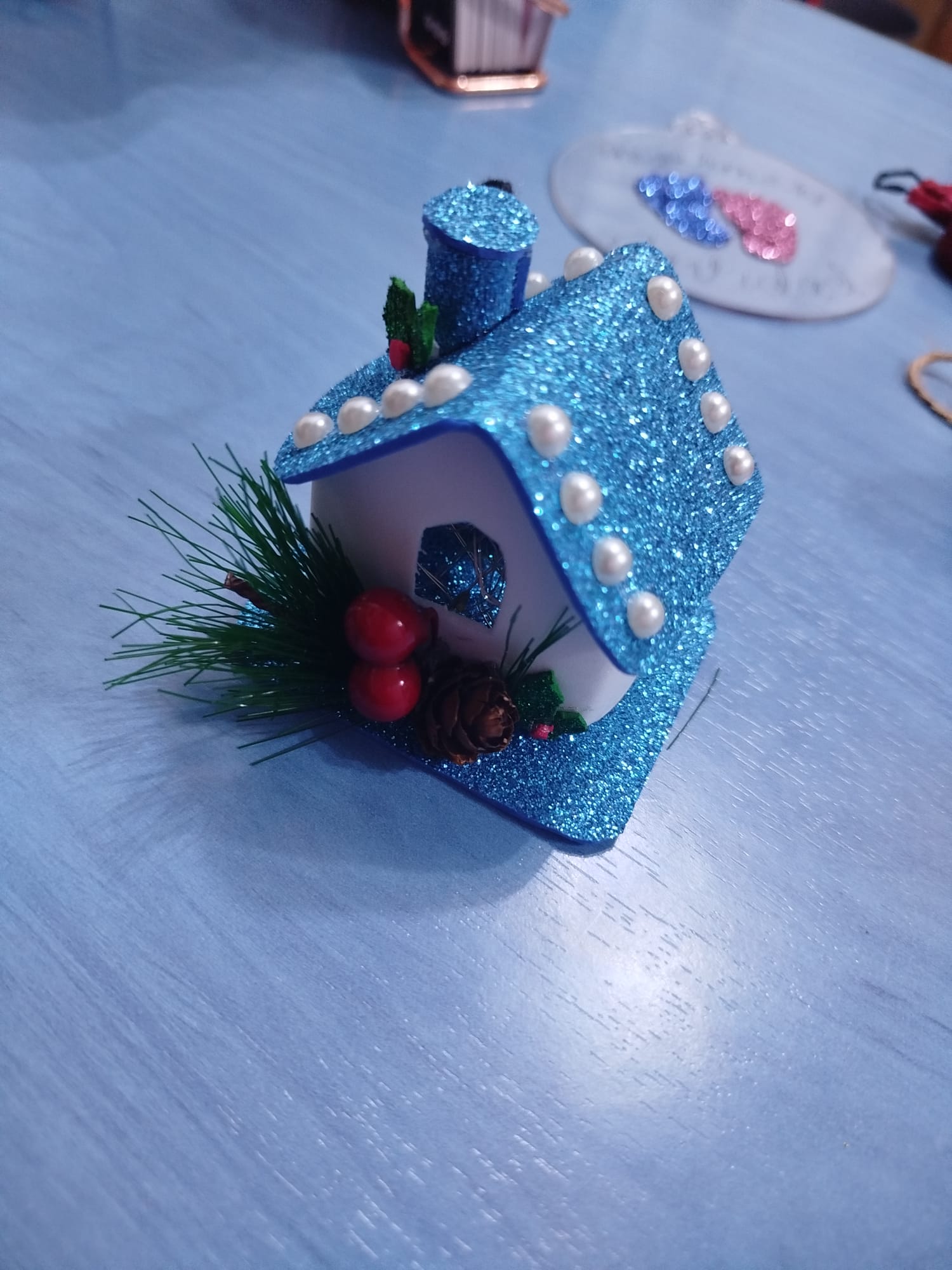 Casita navideña luminosa