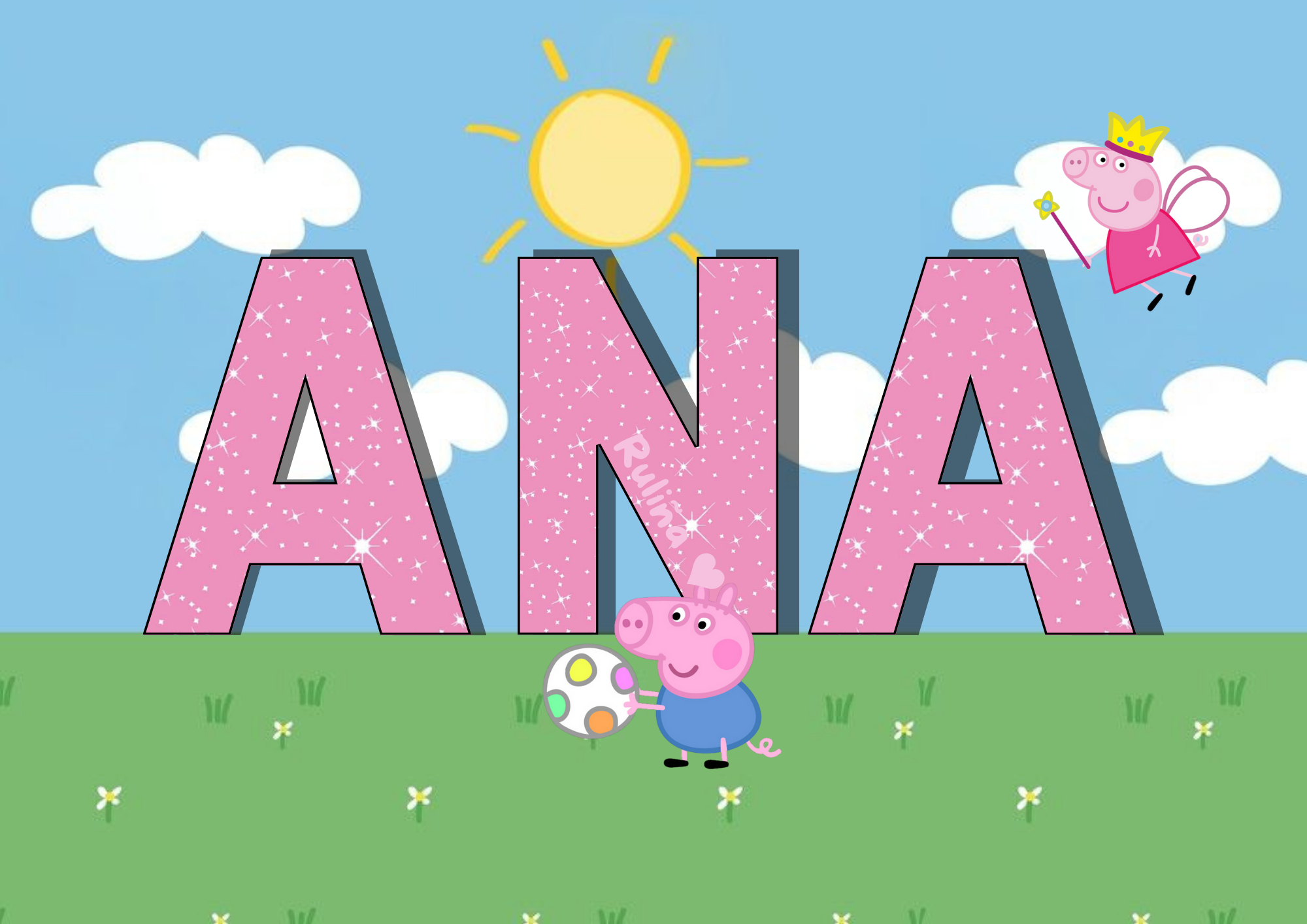 Lámina Peppa Pig