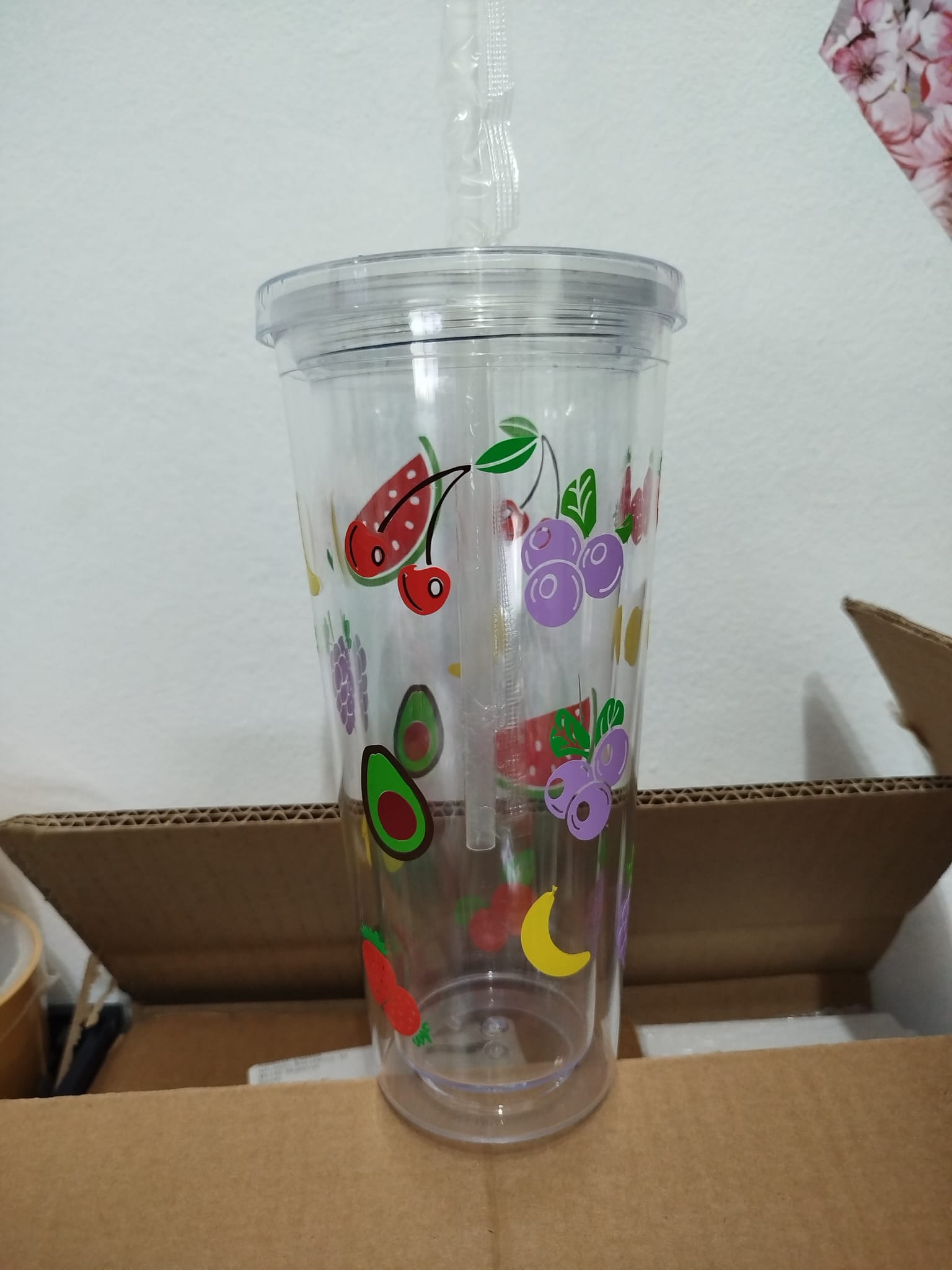 Vaso Acrílico “Frutas Frescas” 🍓🍍🍊