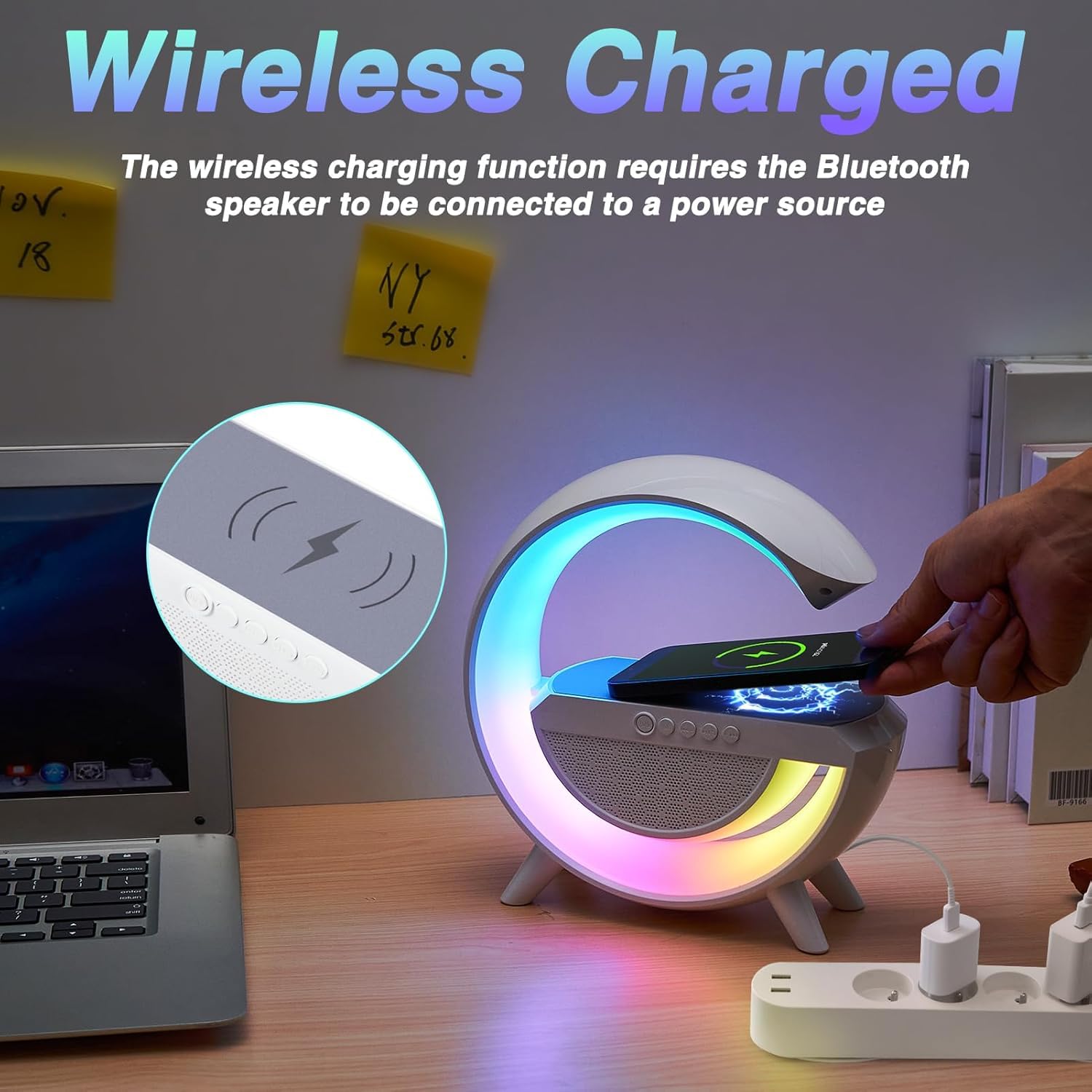 LED Bluetooth Speaker with Phone Stand