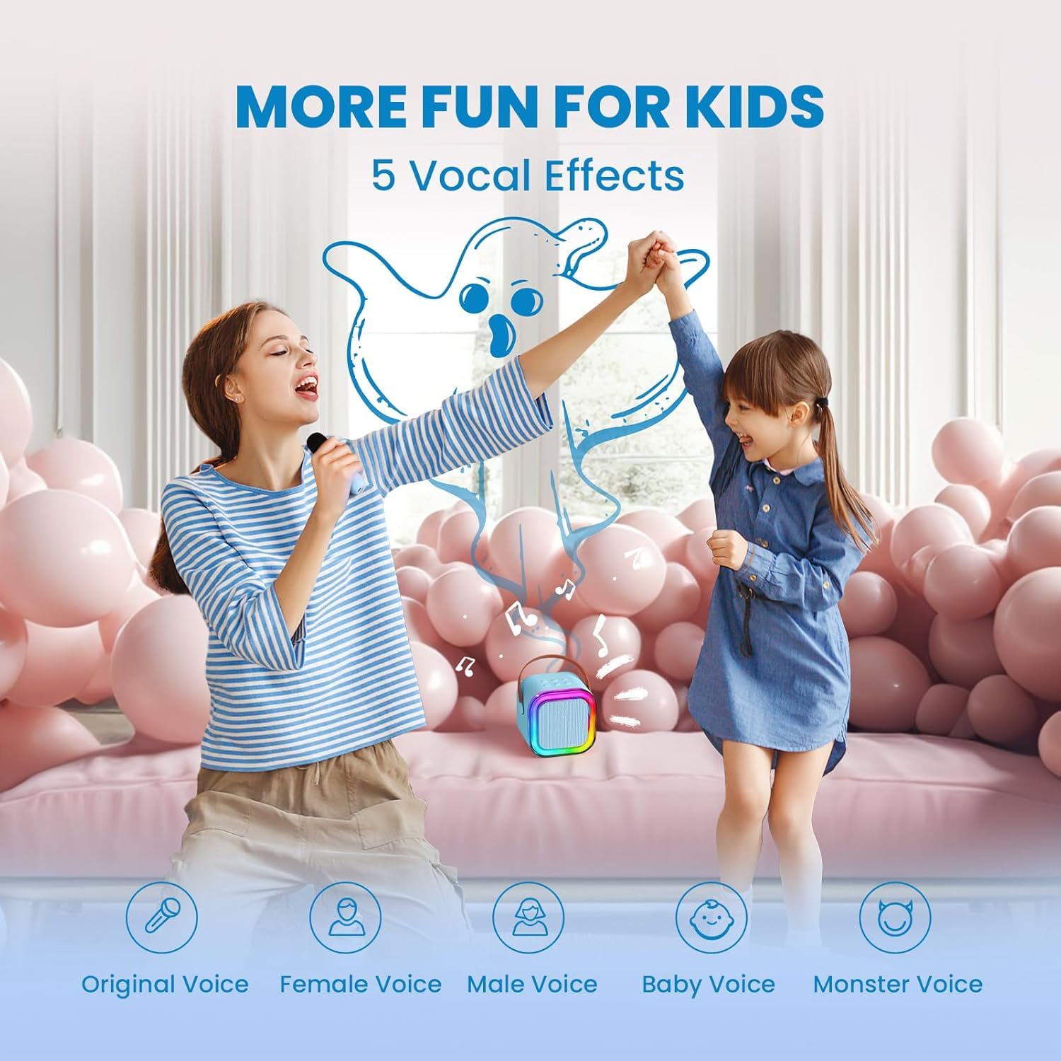 Portable Karaoke Speaker with Microphone